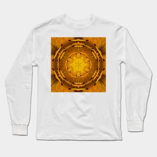 floral fantasy design in shades of GOLD Long Sleeve T-Shirt